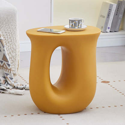 Art Deco Hollow Oval Plastic End Table