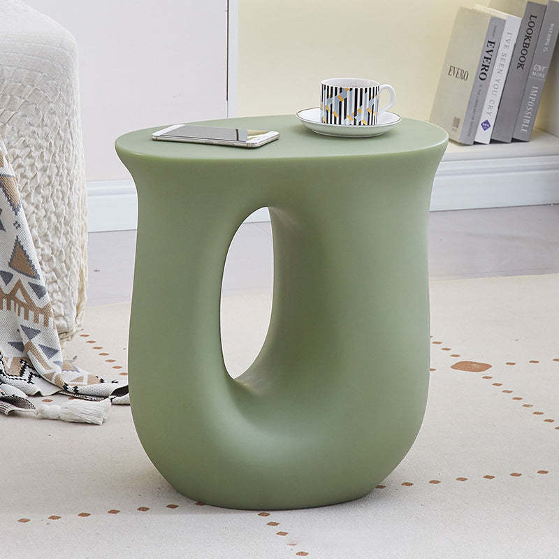 Art Deco Hollow Oval Plastic End Table