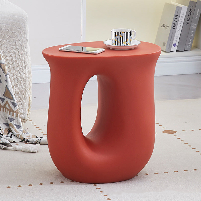 Art Deco Hollow Oval Plastic End Table