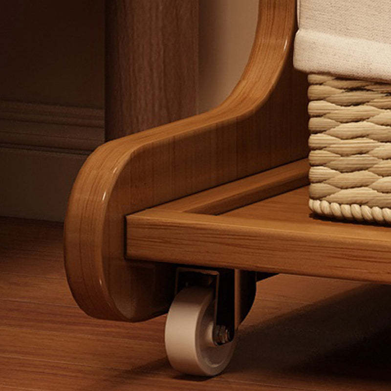 Minimalist Solid Wood 1-Drawer Rectangular Nightstand