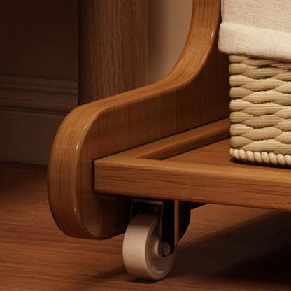 Minimalist Solid Wood 1-Drawer Rectangular Nightstand