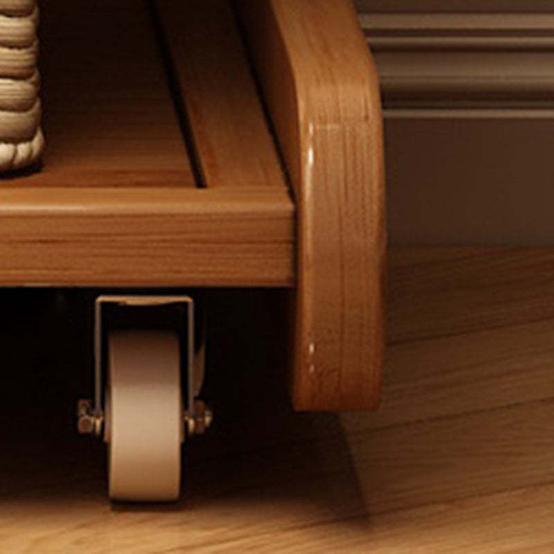 Minimalist Solid Wood 1-Drawer Rectangular Nightstand