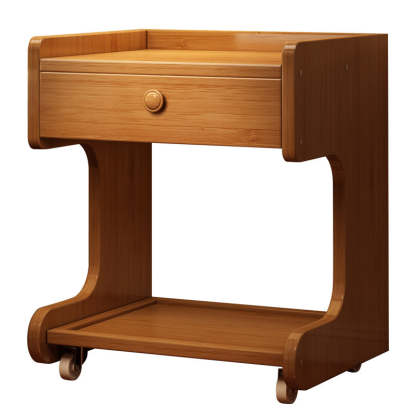 Minimalist Solid Wood 1-Drawer Rectangular Nightstand