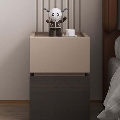 Modern Ultra-Narrow Solid Wood 2-Drawer Nightstand