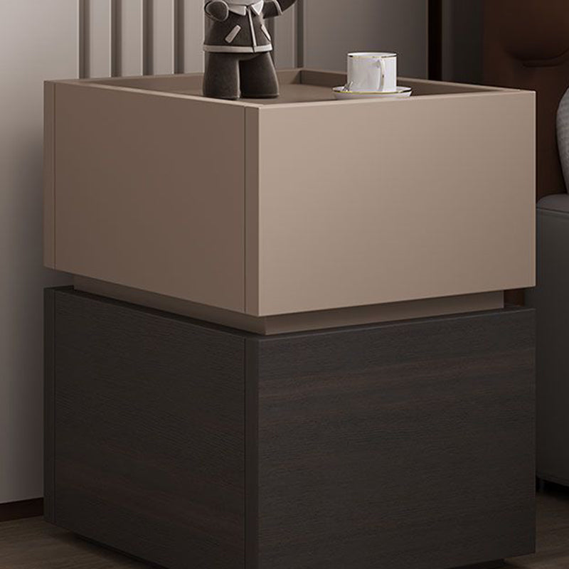 Modern Ultra-Narrow Solid Wood 2-Drawer Nightstand