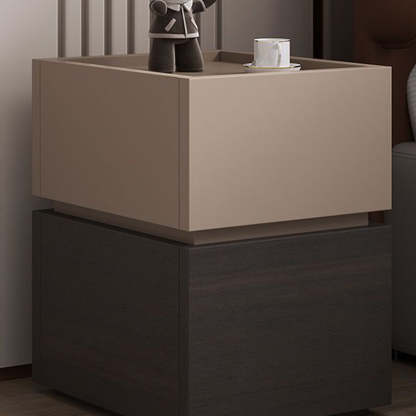 Modern Ultra-Narrow Solid Wood 2-Drawer Nightstand