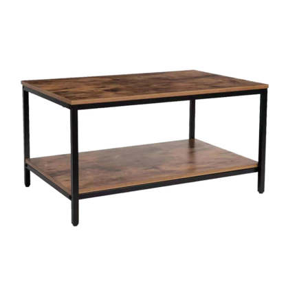Minimalist MFC Iron 2-Tier Coffee Table
