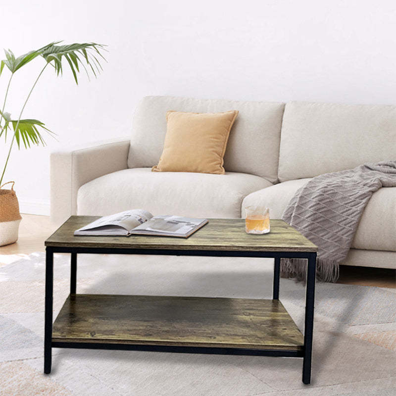 Minimalist MFC Iron 2-Tier Coffee Table