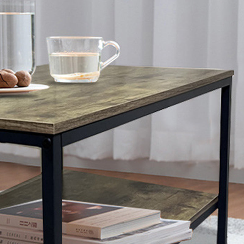 Minimalist MFC Iron 2-Tier Coffee Table