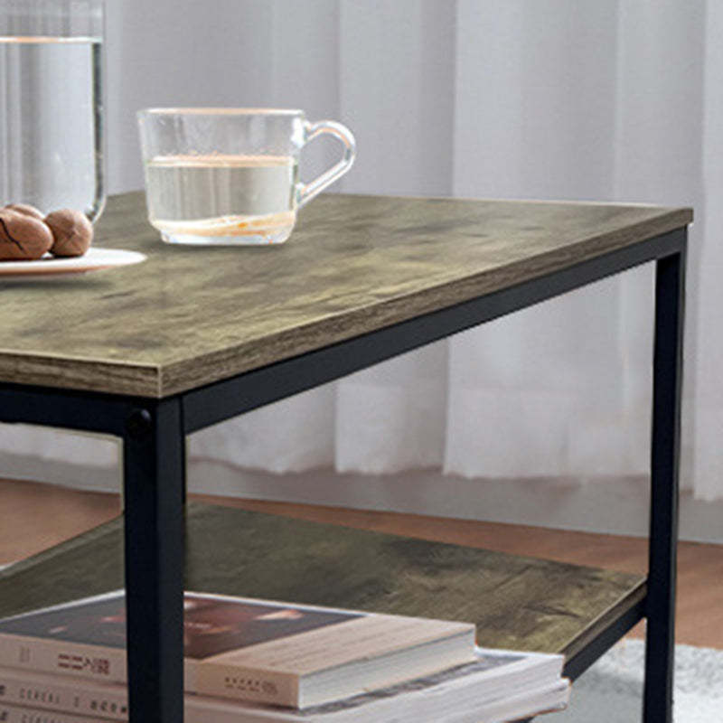 Minimalist MFC Iron 2-Tier Coffee Table