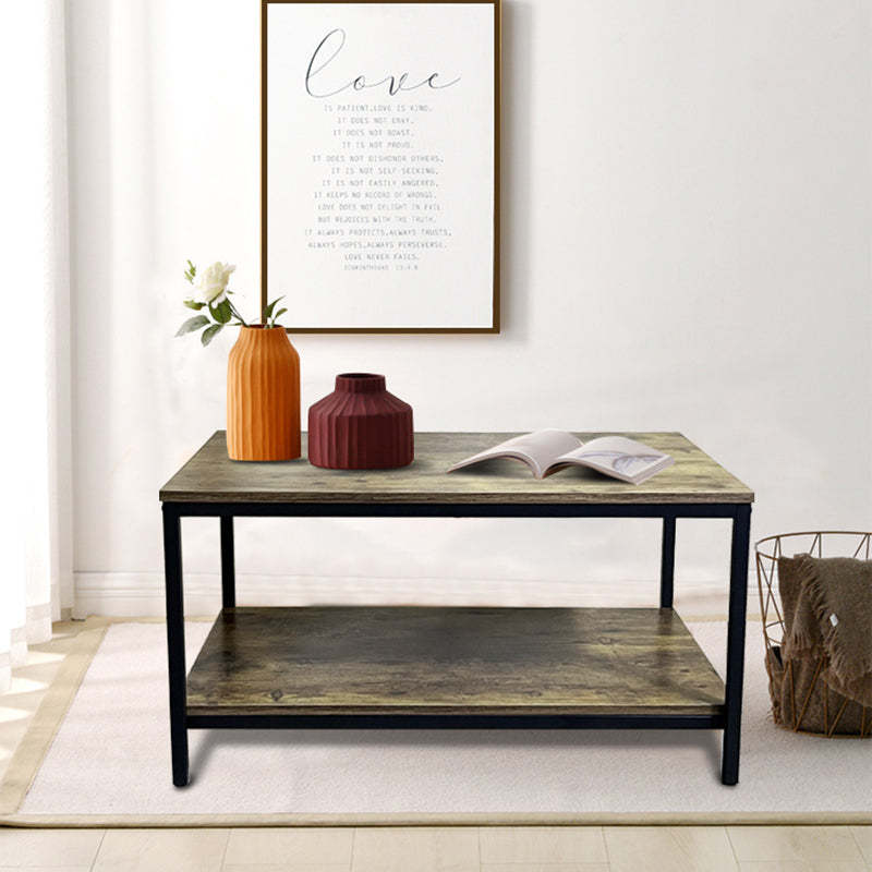 Minimalist MFC Iron 2-Tier Coffee Table