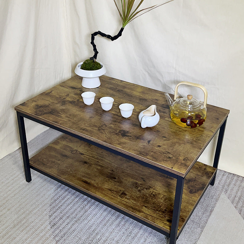 Minimalist MFC Iron 2-Tier Coffee Table