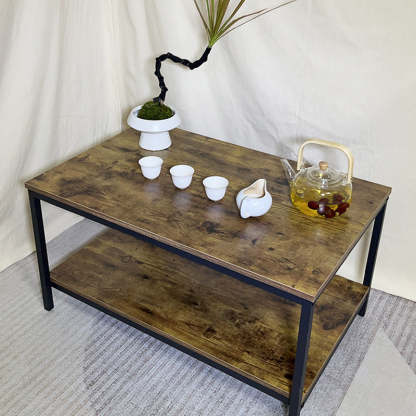 Minimalist MFC Iron 2-Tier Coffee Table