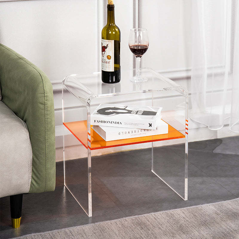 Minimalist Acrylic 2-Tier End Table