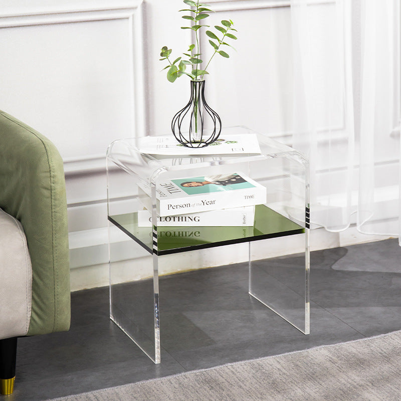 Minimalist Acrylic 2-Tier End Table