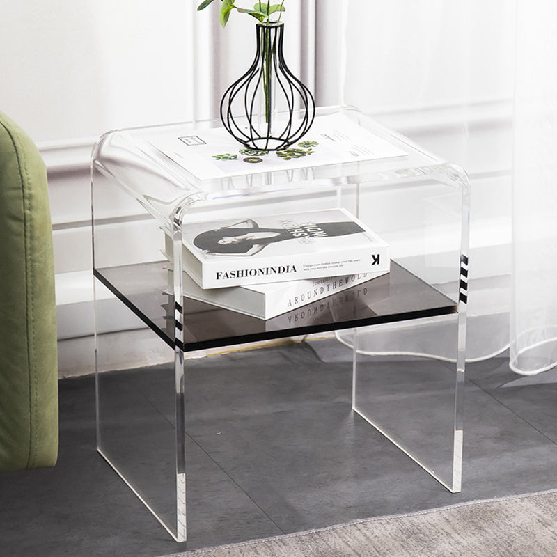 Minimalist Acrylic 2-Tier End Table