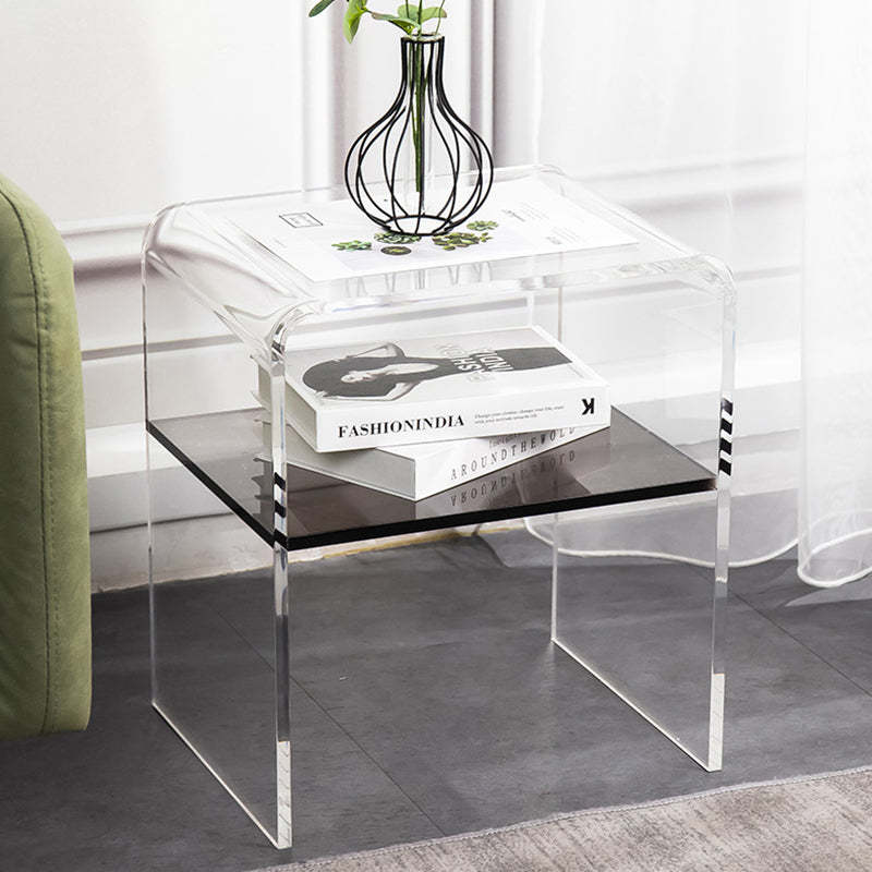 Minimalist Acrylic 2-Tier End Table