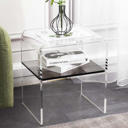 Minimalist Acrylic 2-Tier End Table