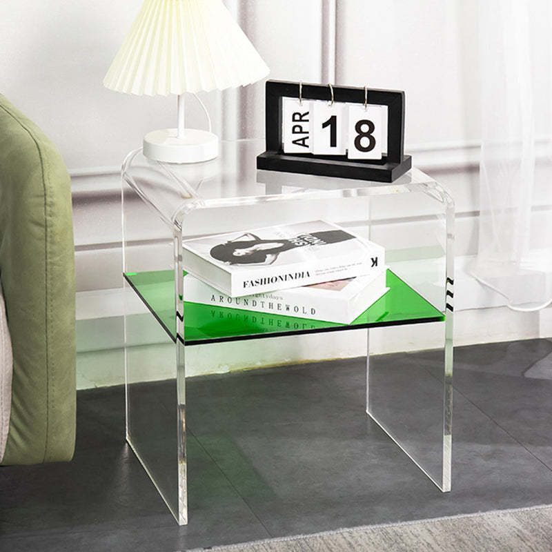 Minimalist Acrylic 2-Tier End Table