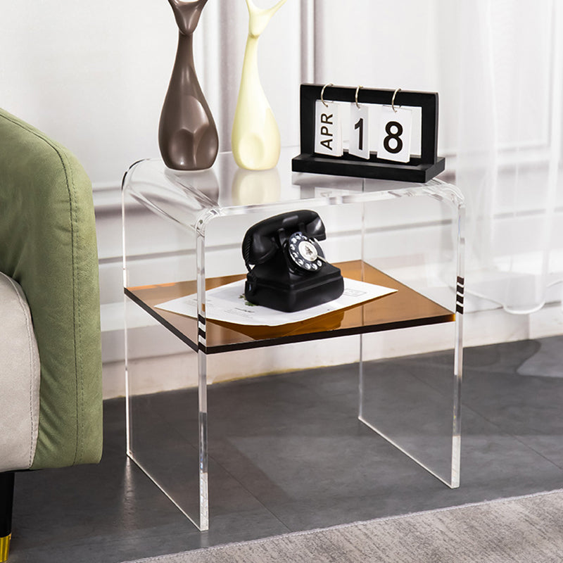 Minimalist Acrylic 2-Tier End Table