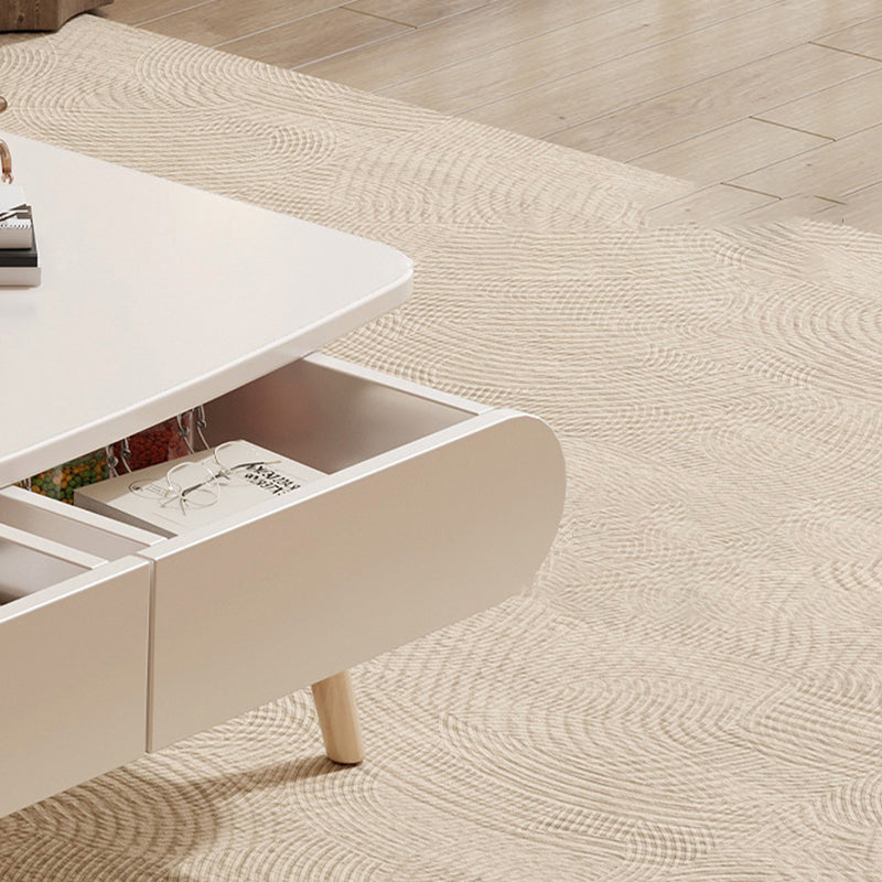 Minimalist Engineered Wood Beech 2-Drawer Coffee Table