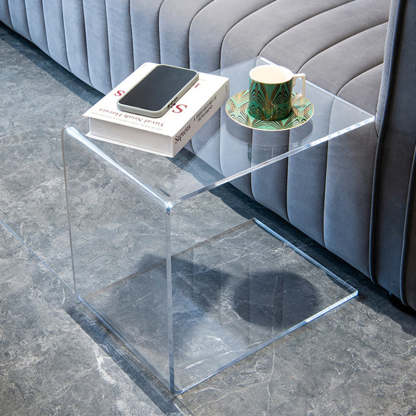 Minimalist Acrylic 2-Tier End Table