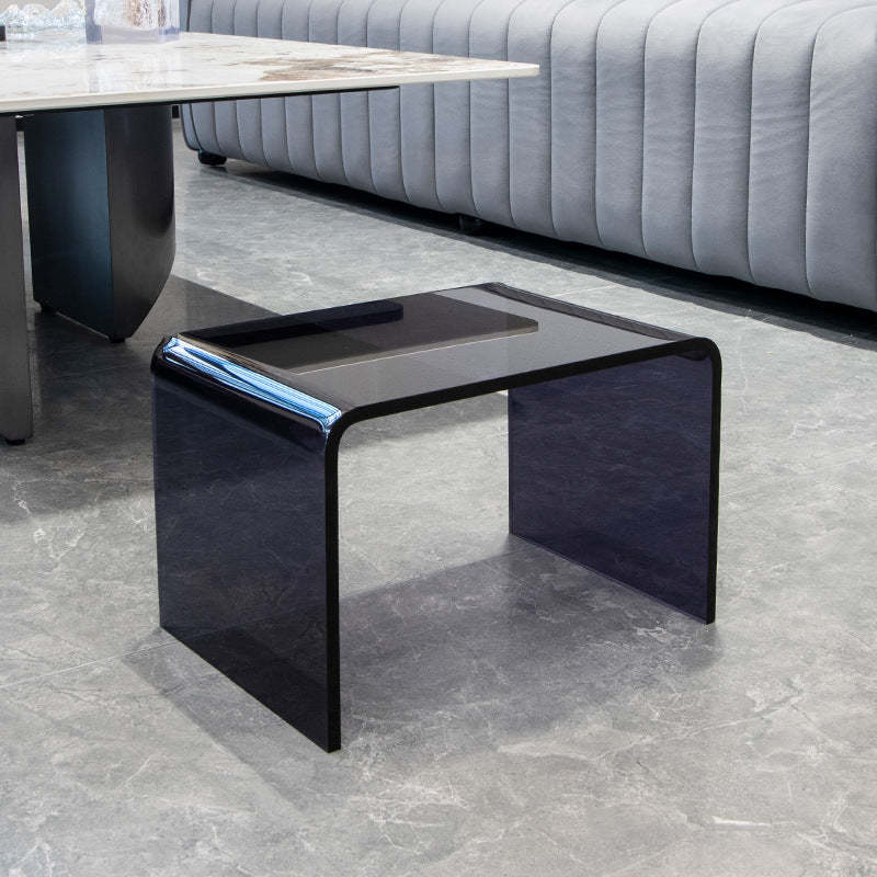 Minimalist 13x9x8 end acrylic end & side tables — 13.19" L x 9.45" W x 8.66" H / Black