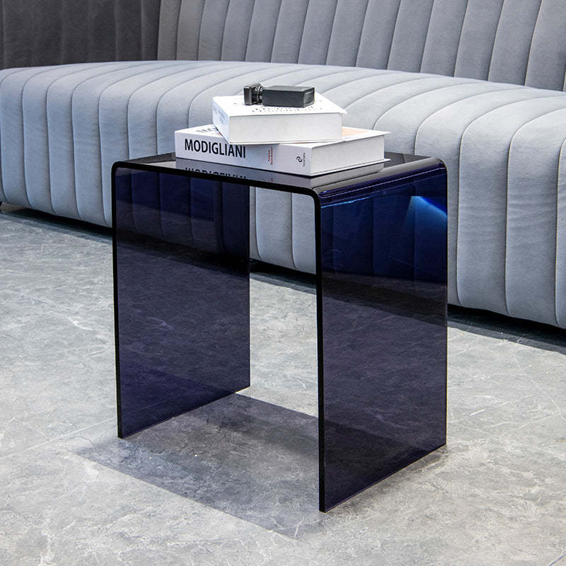 Minimalist Acrylic 2-Tier End Table — Transparent