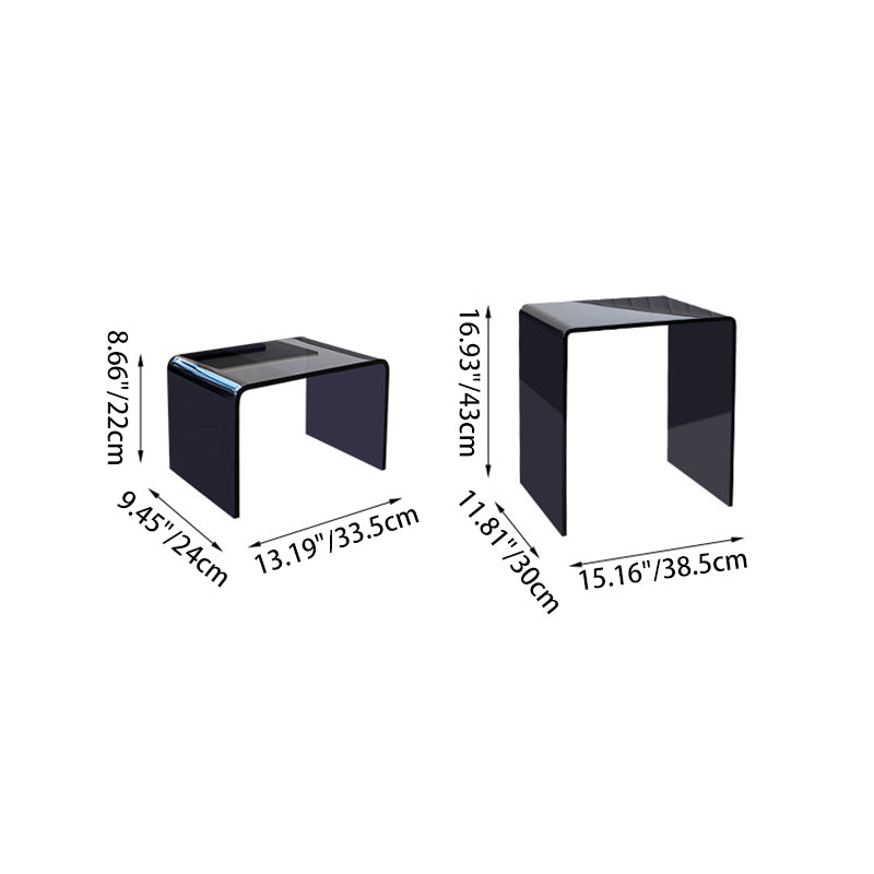 Minimalist Acrylic 2-Tier End Table