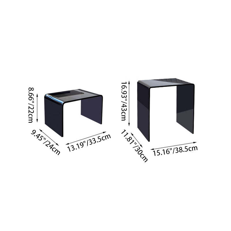 Minimalist Acrylic 2-Tier End Table