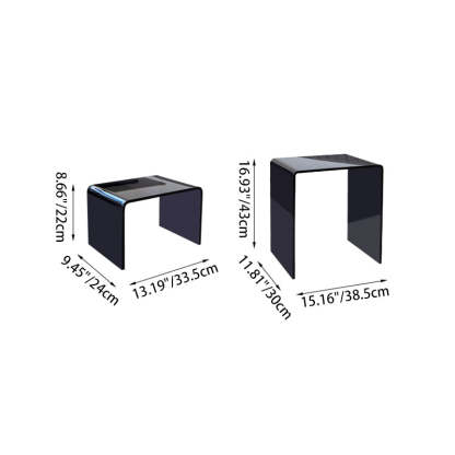 Minimalist Acrylic 2-Tier End Table
