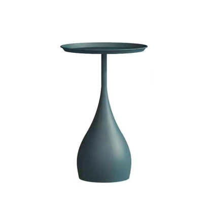 Scandinavian Water Drop Metal End Table — Blue / Blue