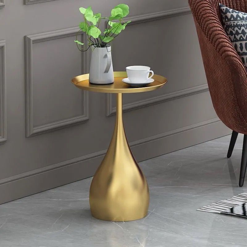 Scandinavian Water Drop Metal End Table