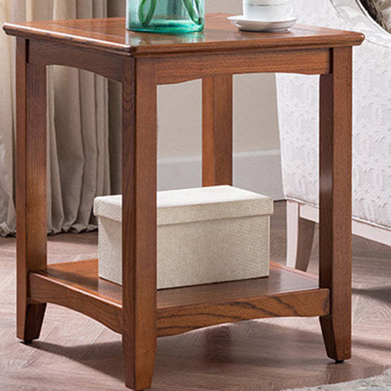 European Solid Wood 2-Tier End Table