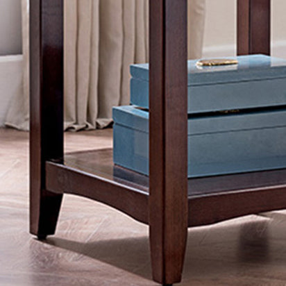 European Solid Wood 2-Tier End Table