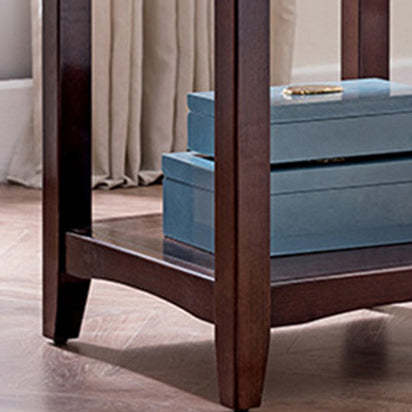European Solid Wood 2-Tier End Table
