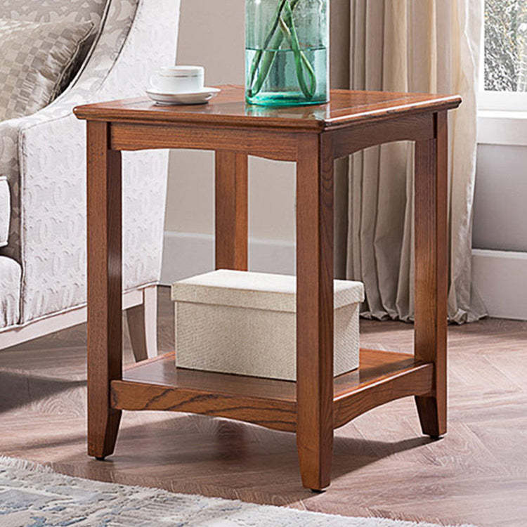 European Solid Wood 2-Tier End Table