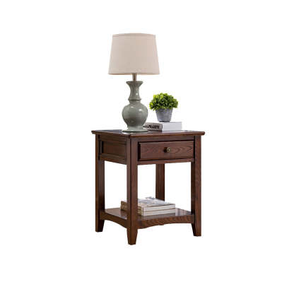 European Solid Wood 2-Tier End Table