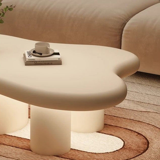 Minimalist Cloud Cream Wood End Table