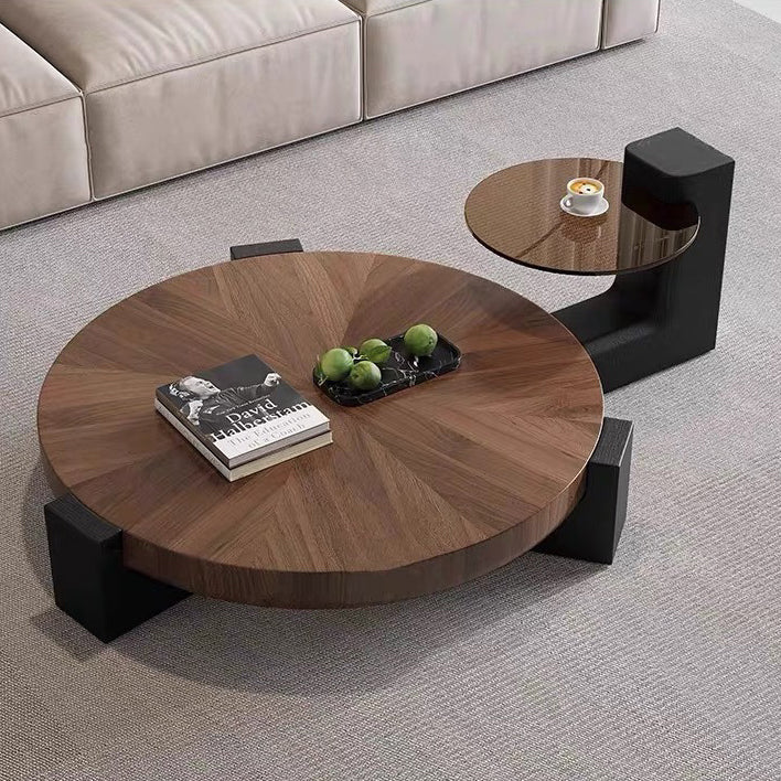 Scandinavian Round Solid Wood End Table