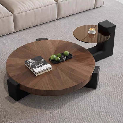 Scandinavian Round Solid Wood End Table