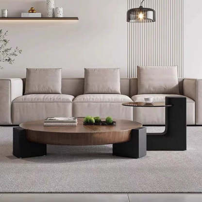 Scandinavian Round Solid Wood End Table