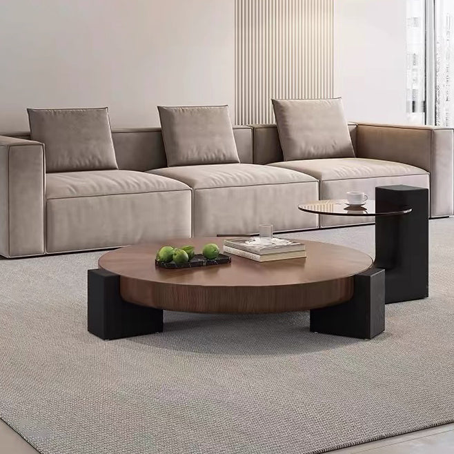 Scandinavian Round Solid Wood End Table