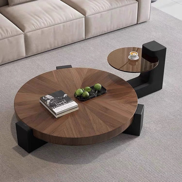 Scandinavian Round Solid Wood End Table