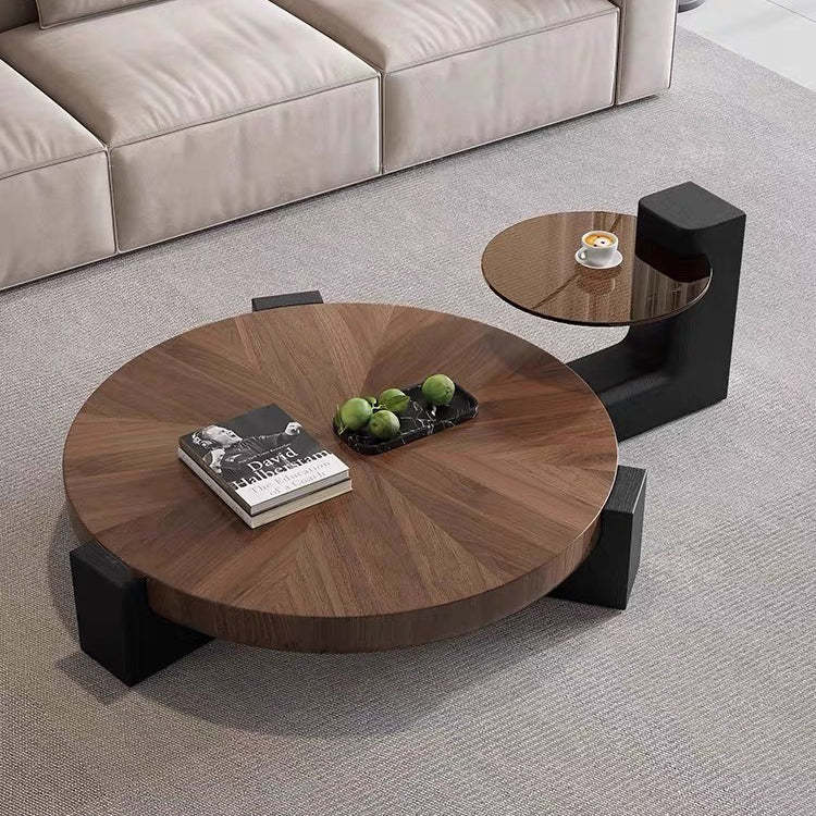 Scandinavian Round Solid Wood End Table