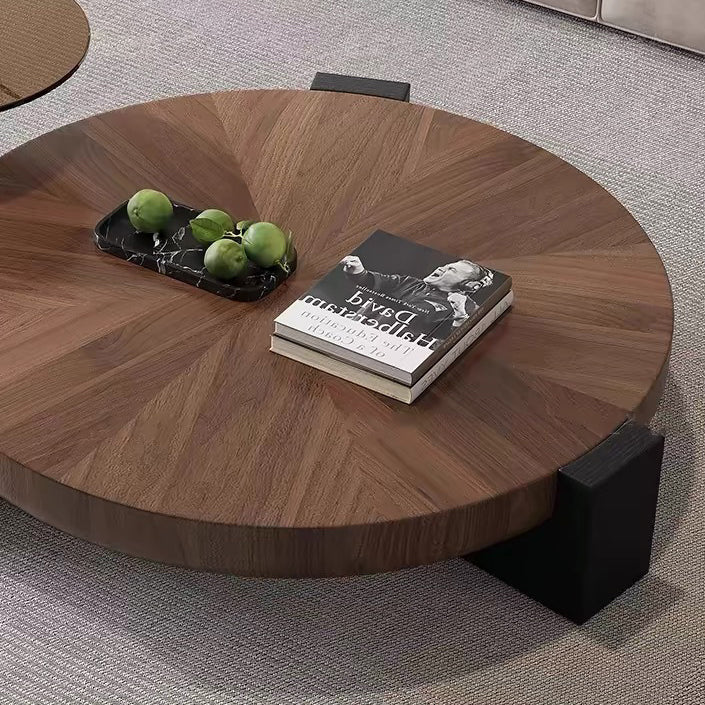 Scandinavian Round Solid Wood End Table