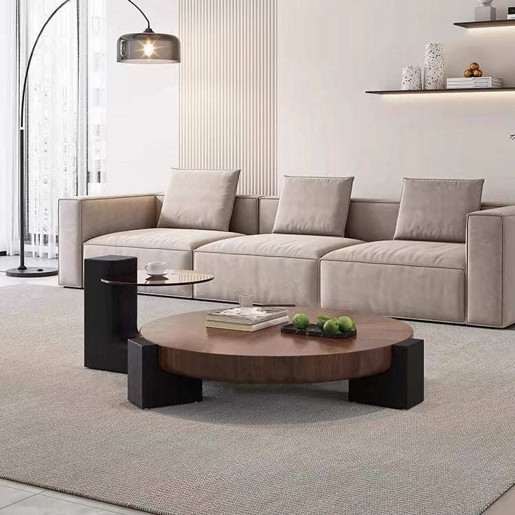 Scandinavian Round Solid Wood End Table
