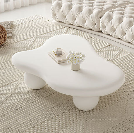 Creamy Cloud Orb Artificial End Table