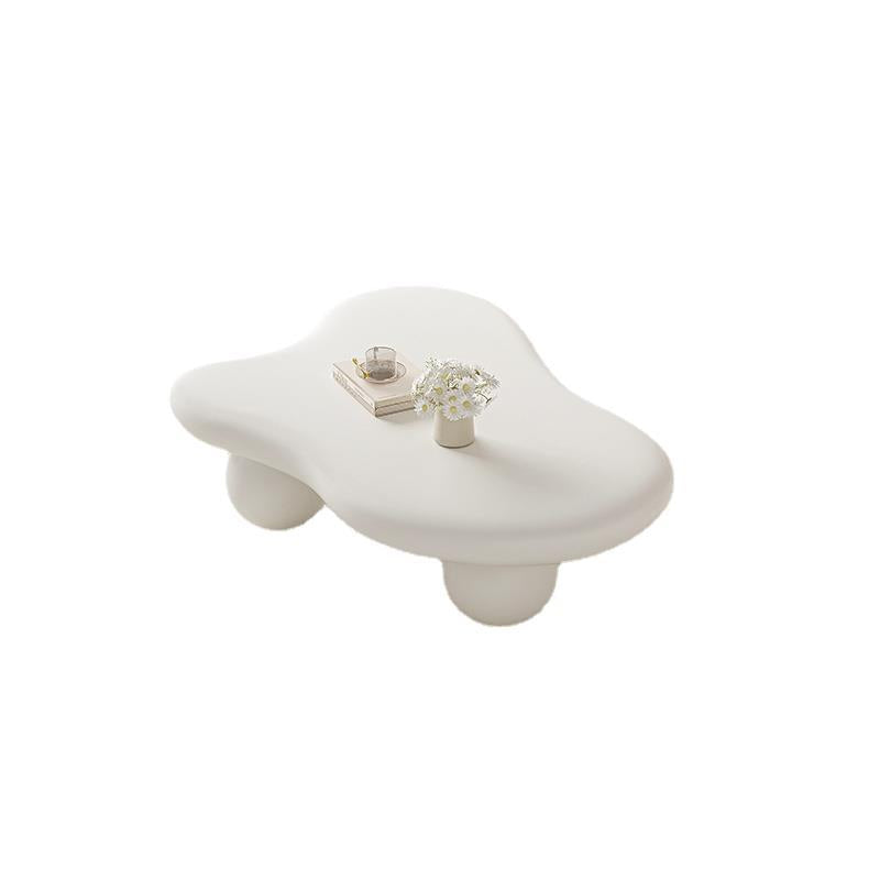 Creamy Cloud Orb Artificial End Table
