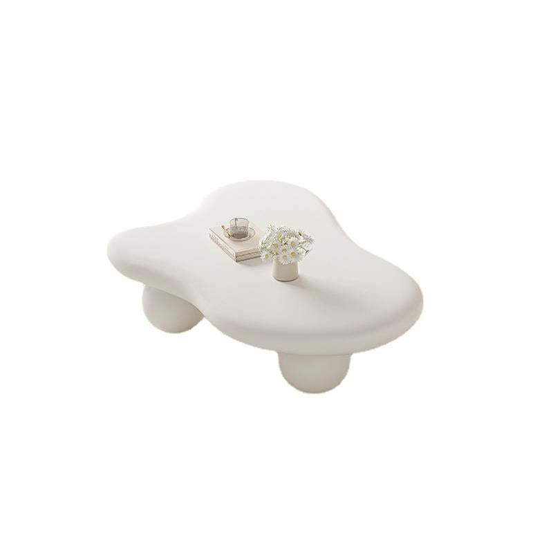 Creamy Cloud Orb Artificial End Table